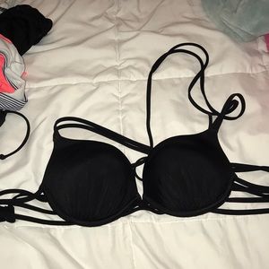 black bathing suit top